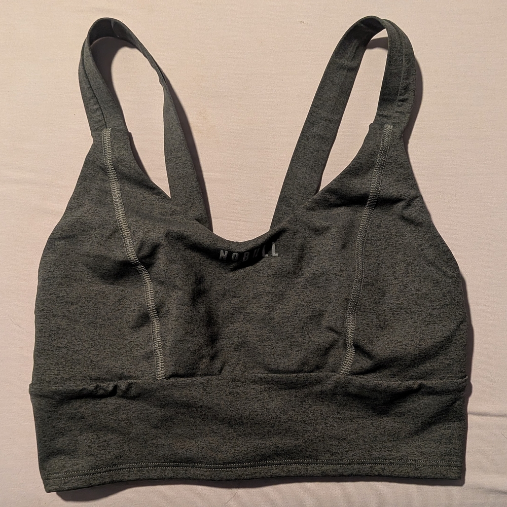 NOBULL Dark Gray Seamless Low-Impact Sports Bra